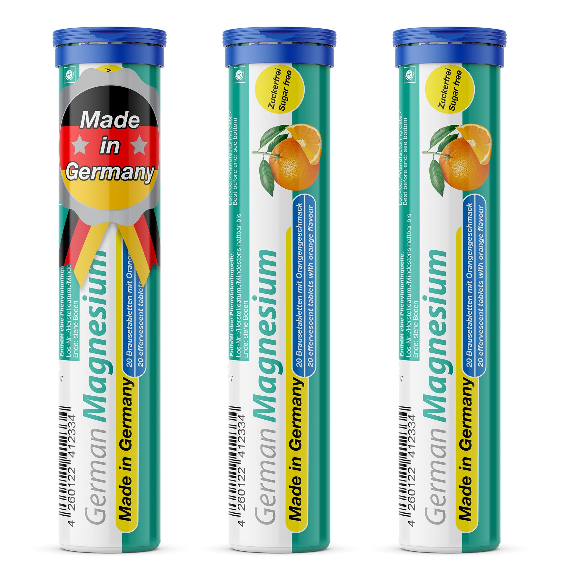 Sponsored Ad – German Magnesium Drink Effervesent Tablets 60 Servings Orange Flavour – 200 mg Magnesium Sugar Free, Vegan – T&D Pharma – Made in Germany