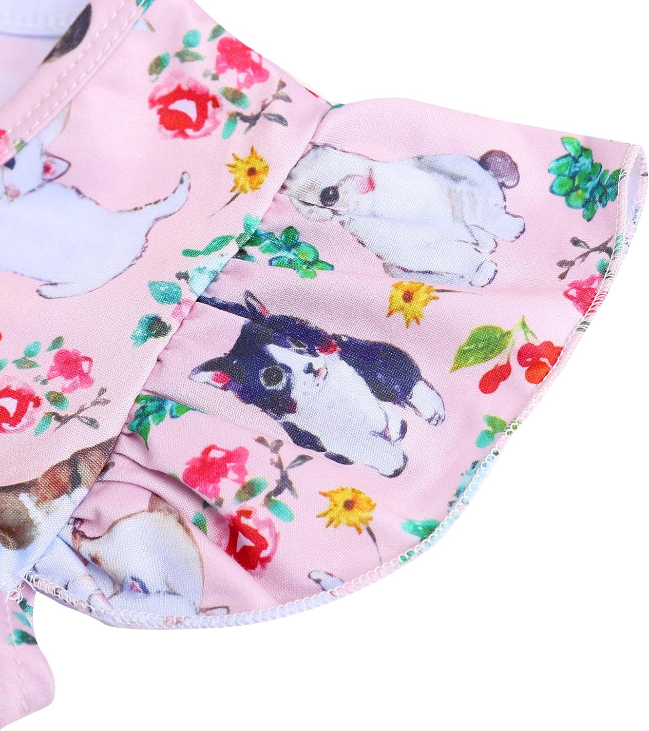 Toddler Girls Dress Cartoon Casual Print Dresses Flutter Sleeve Outfits 2-8Y - Image 4