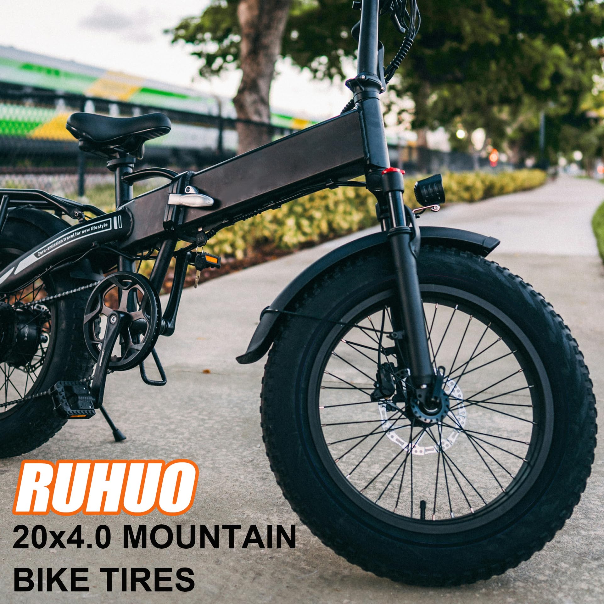 2-Pack 20x4.0 Fatbike Reifen und Schläuche, 20 Zoll Fahrrad Schlauch, Faltenbar Ersatz Bicycle TiresFahrradreifen mit 2 Reifenhebeln Für Mountainbike und E-Bike (DE)