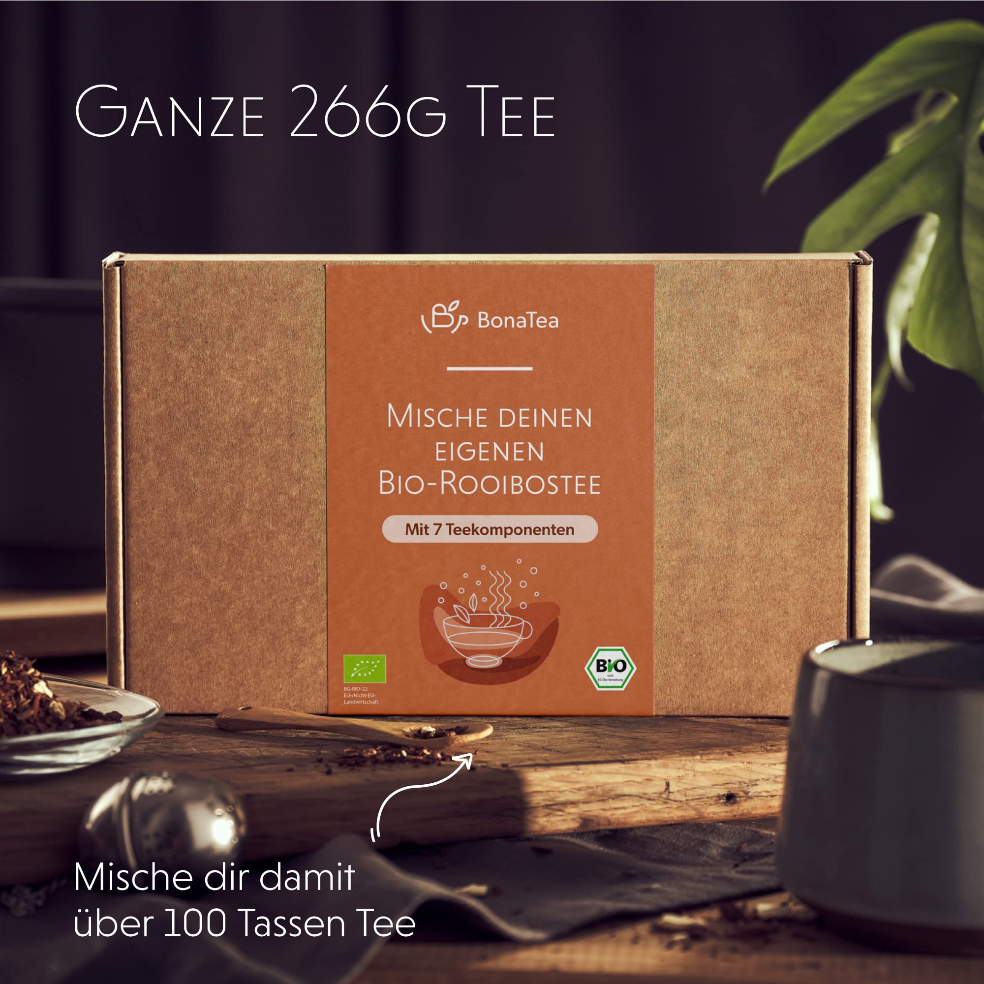 Tee Selber Mischen Set Geschenk mit Rooibostee - BIO Rooibos Tee Geschenkset mit 7 leckeren Tee-Sorten zum DIY Teemischung Selber Machen
