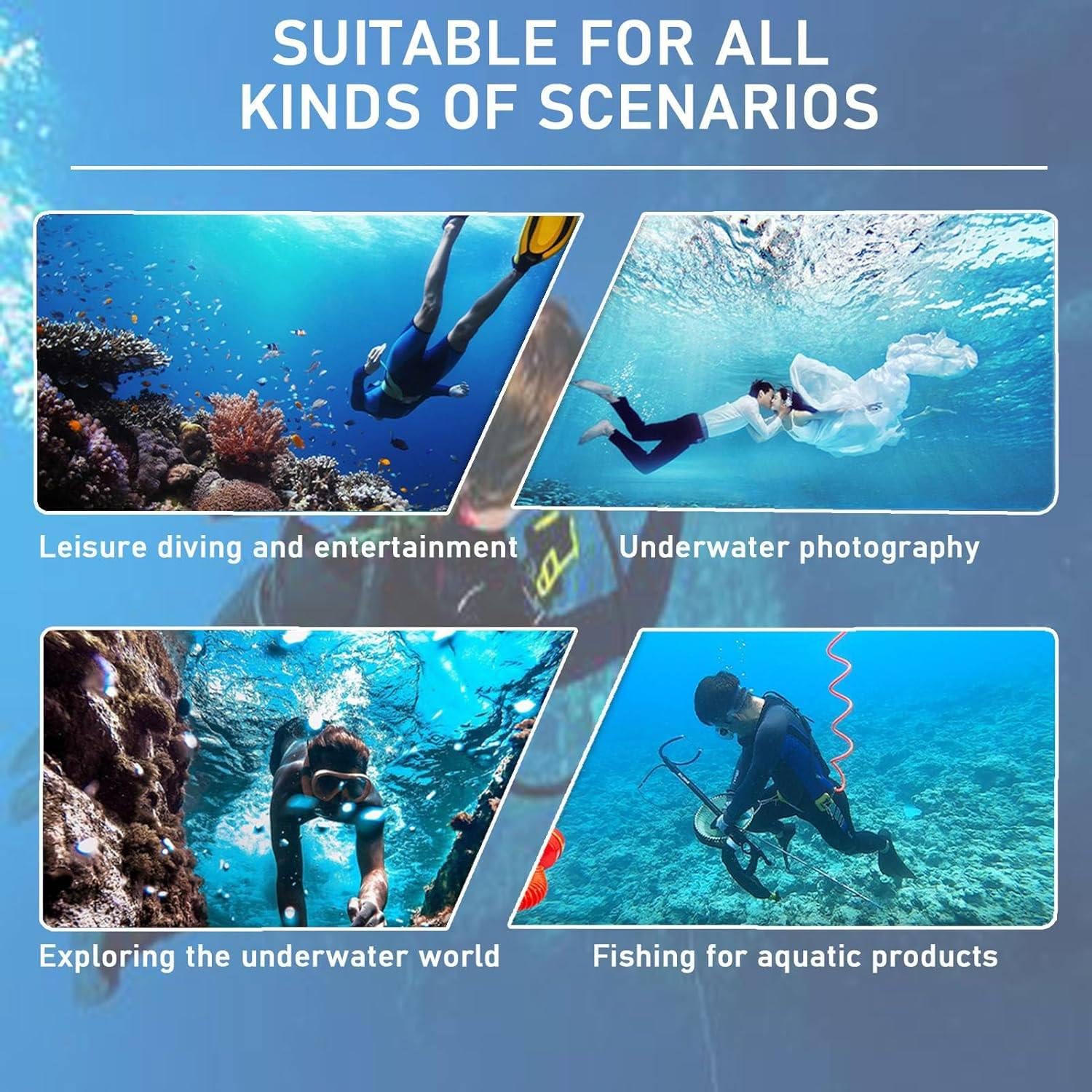 Dispositivo de buceo eléctrico, compresor de buceo respirable subacuático, refrigeración por agua circulante inalámbrica, 3 horas de resistencia, con manguera extraíble y regulador de buceo
