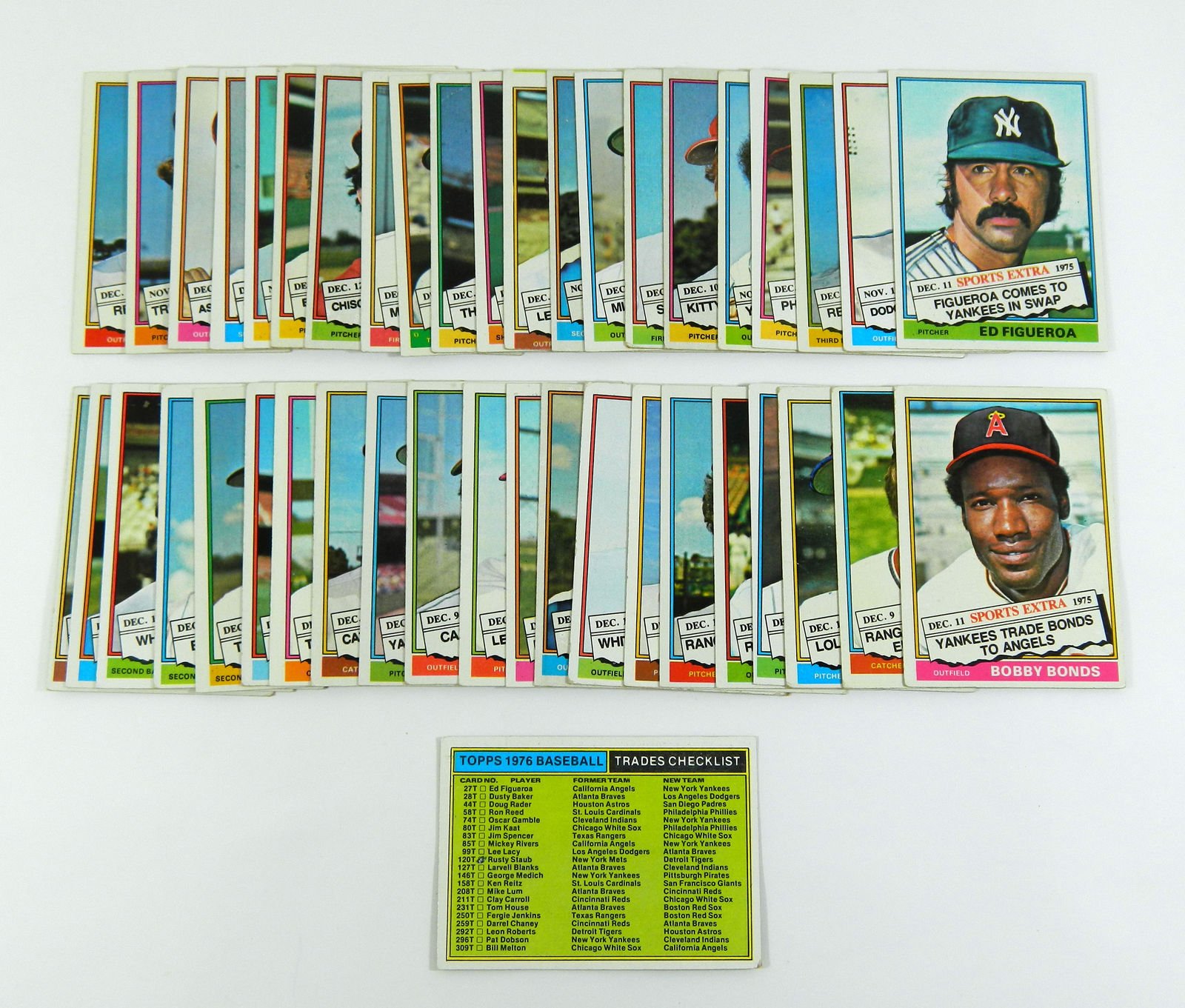 1976 Topps Traded Baseball Card Complete Set 44 Cards VG at