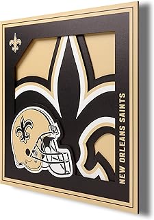 YouTheFan NFL New Orleans Saints 3D Logo Series Wall Art - 12x12