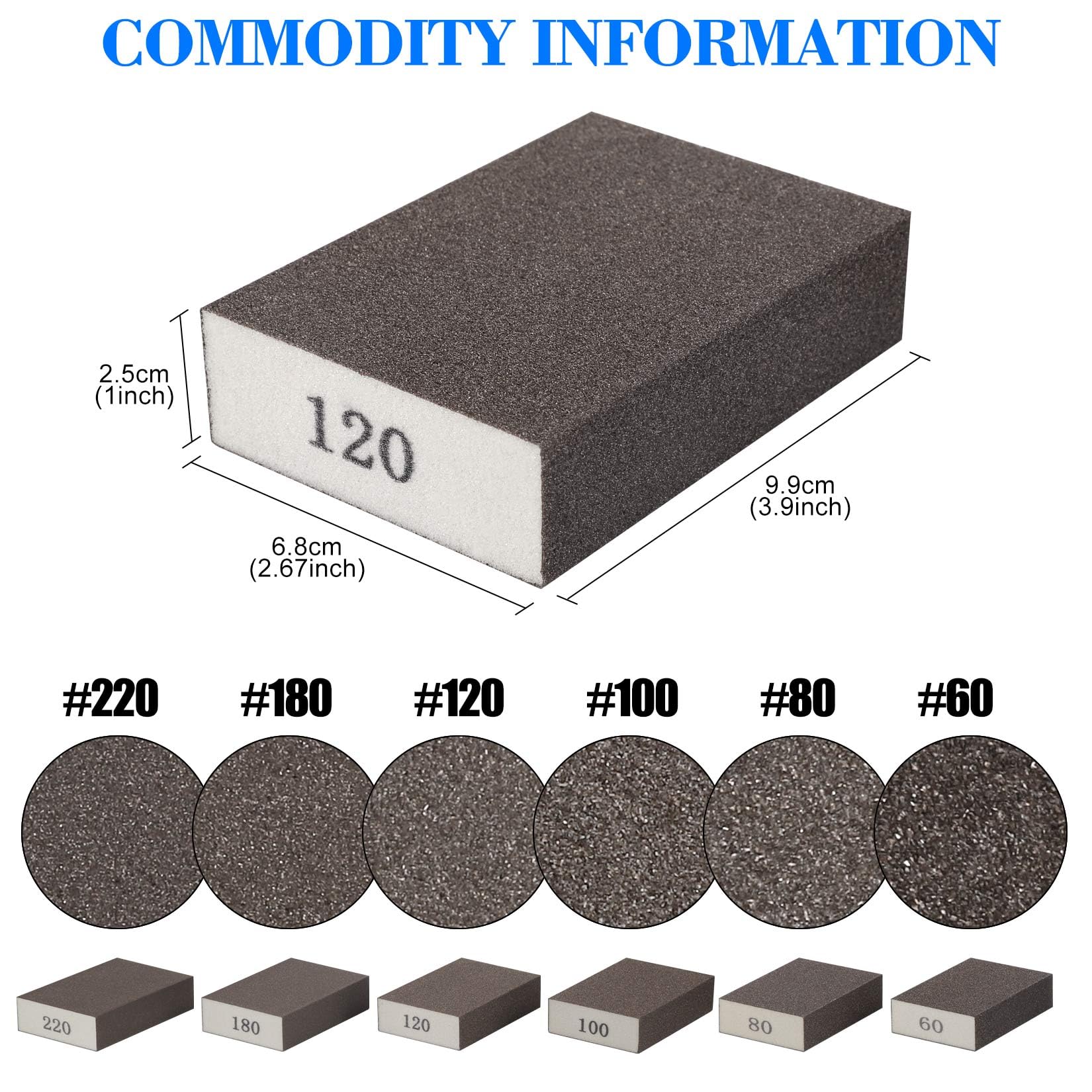 Lot De 24 éponges De Ponçage Grain 80, Lavables Et Réutilisables Pour Bois, Métal, Cloison Sèche, Vitrage, Papier Abrasif Humide Et Sec Pour Une Finition Lisse