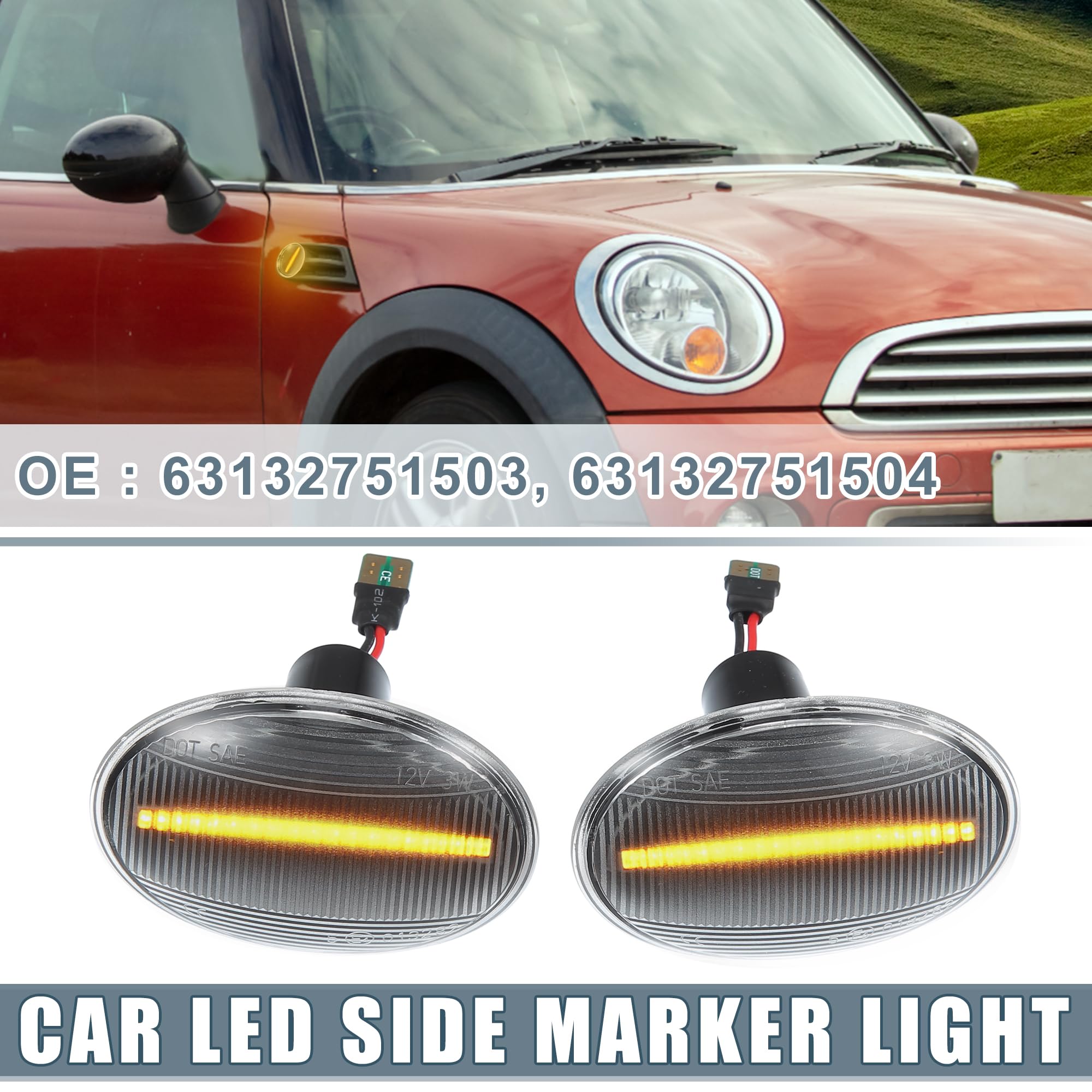 Amazon.com: A ABSOPRO LED Side Marker Repeater Sequential Flowing