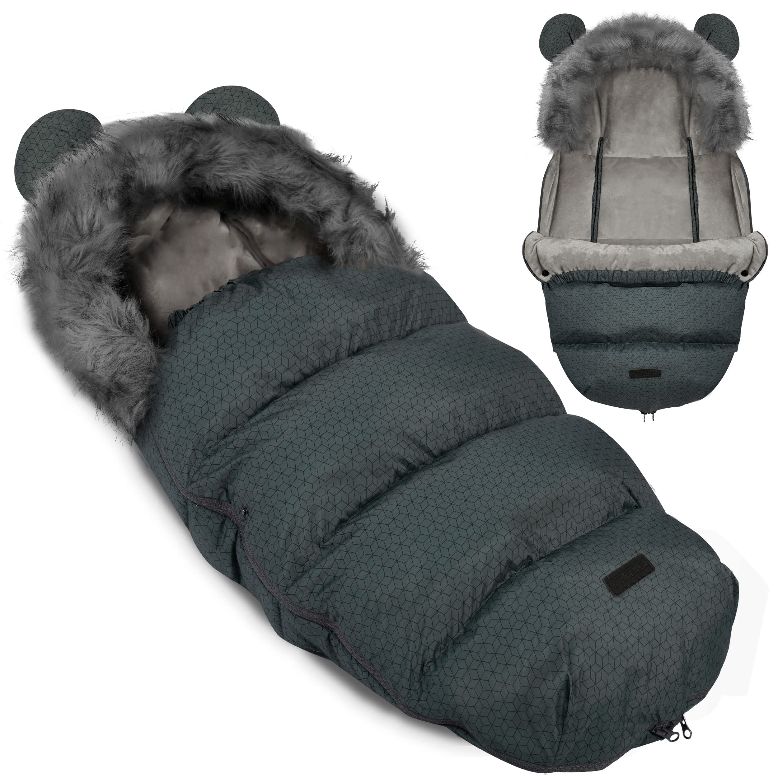Drimi Ricokids, Cochecito de Invierno, 96 x 45 cm, Color Grafito