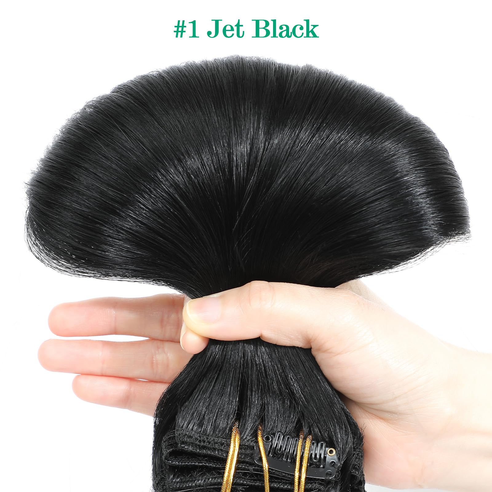 SURNEL Extensiones Clip Pelo Natural 100g 35cm 6 Piezas Castaño Chocolate Extensiones De Clip De Humano Real Extensiones Pelo Natural Remy (C#4-35cm) — view 104