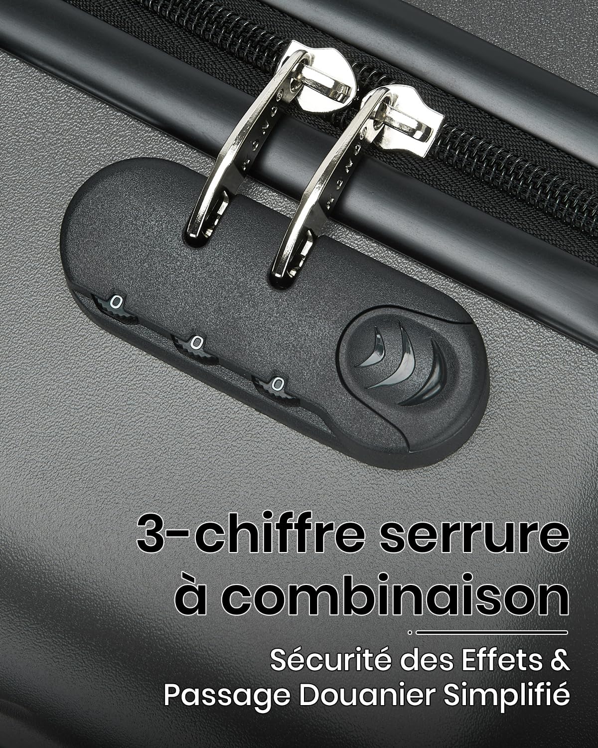 Kono Valise Grande Taille Soute 76.5cm 94L Valise Rigide ABS+PC Anti-salissure Imperméable Léger Résistant à la Compression 360° Roues Silencieuses avec Serrure Extérieure de Sécurité, Gris/Noir