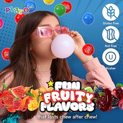 Miniatura 5 de Playo Máquina de chicles en espiral grande de 18 pulgadas para niños, incluye aproximadamente 113 bolas de goma, dispensador de dulces estilo giro