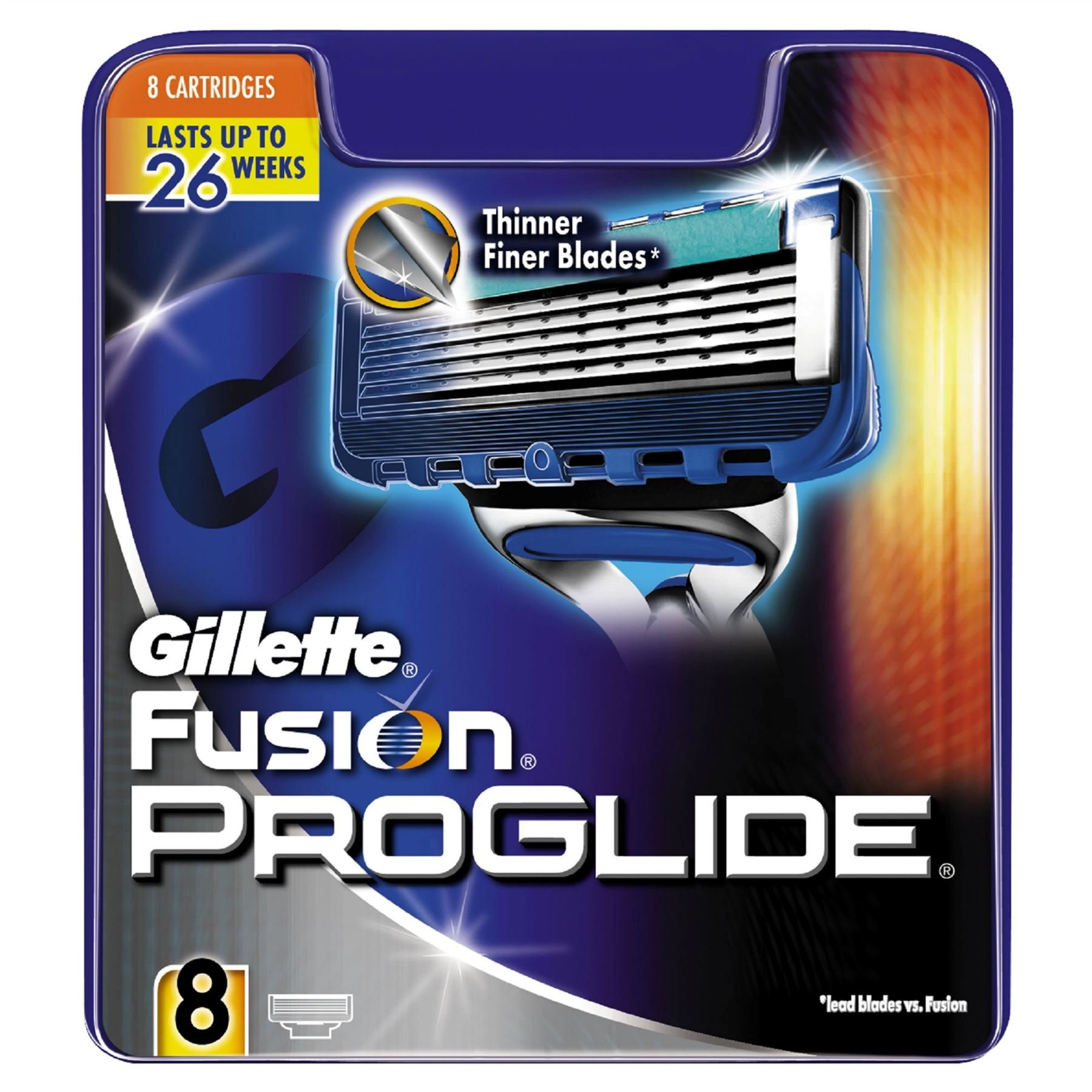 10 x Gillette Fusion Proglide Manual Replacement Cartridge 8 Pack