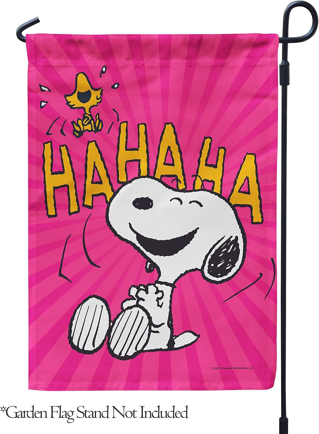 Flagology, PEANUTS Smile Giggle Laugh – Garden Flag 12" x 18", Officially Licensed PEANUTS®, Inspirational