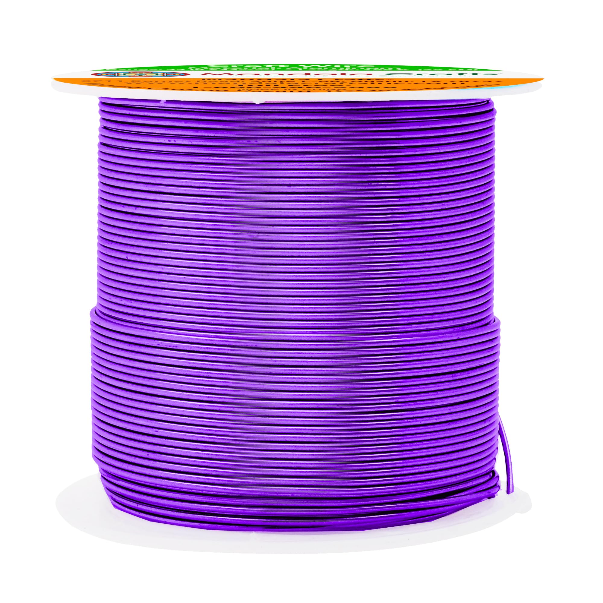 Mandala Crafts 22 Gauge Anodized Aluminum Craft Wire for Jewelry Making - 100 FT Colored Flexible Purple Wire - Bendable for Bonsai Armature Crafting Sculpting