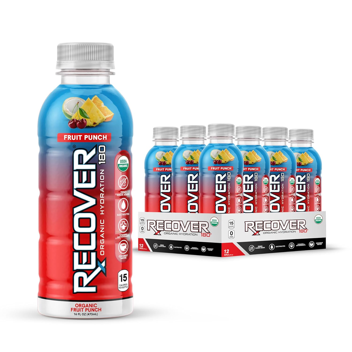 RECOVER 180 Organic Hydration Sports Drink, No Sugar Added
