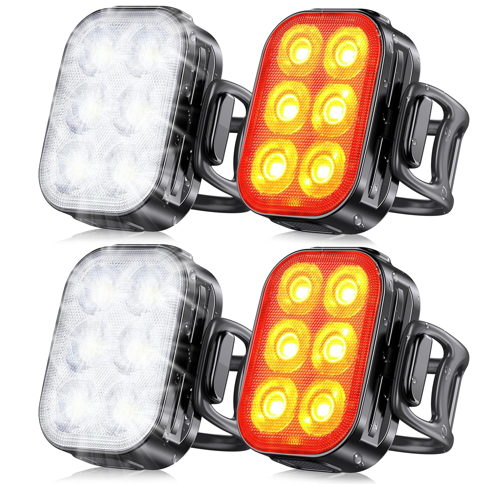 Glangeh Bike Lights Ultra Slim, Rechargeable Bicycle Lights Front and Rear, 4+6 Modes Bike Light, Waterproof IP65 Cycle Lights for Road Safety, 1.5 Hrs Fast Charging Bike Light Cycling Headlights SetGlangeh Bike Lights Ultra Slim, Rechargeable Bicycle…