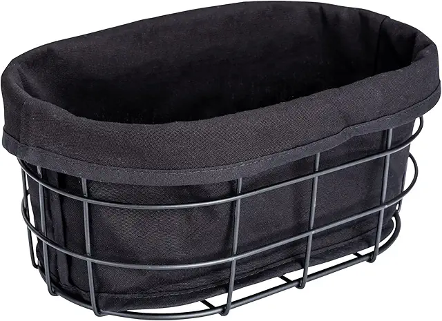 Cesto para Pão Bela WENKO - Panera Preta para Cozinha Exterior, 27x17x11,5 cm