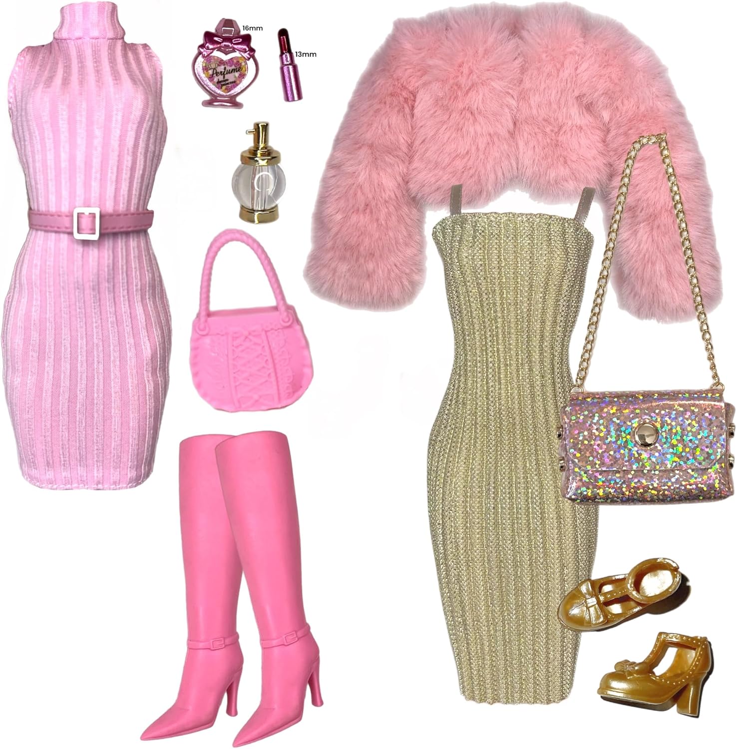 Eledoll Clothes Fashion Pack for 12 inch Fashion Doll Double Date Set