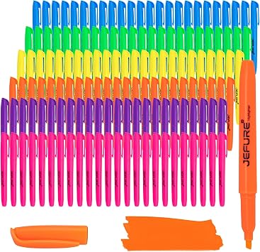 138 Pcs Highlighters, Chisel Tip, Assorted Colors, Quick Dry, Bulk