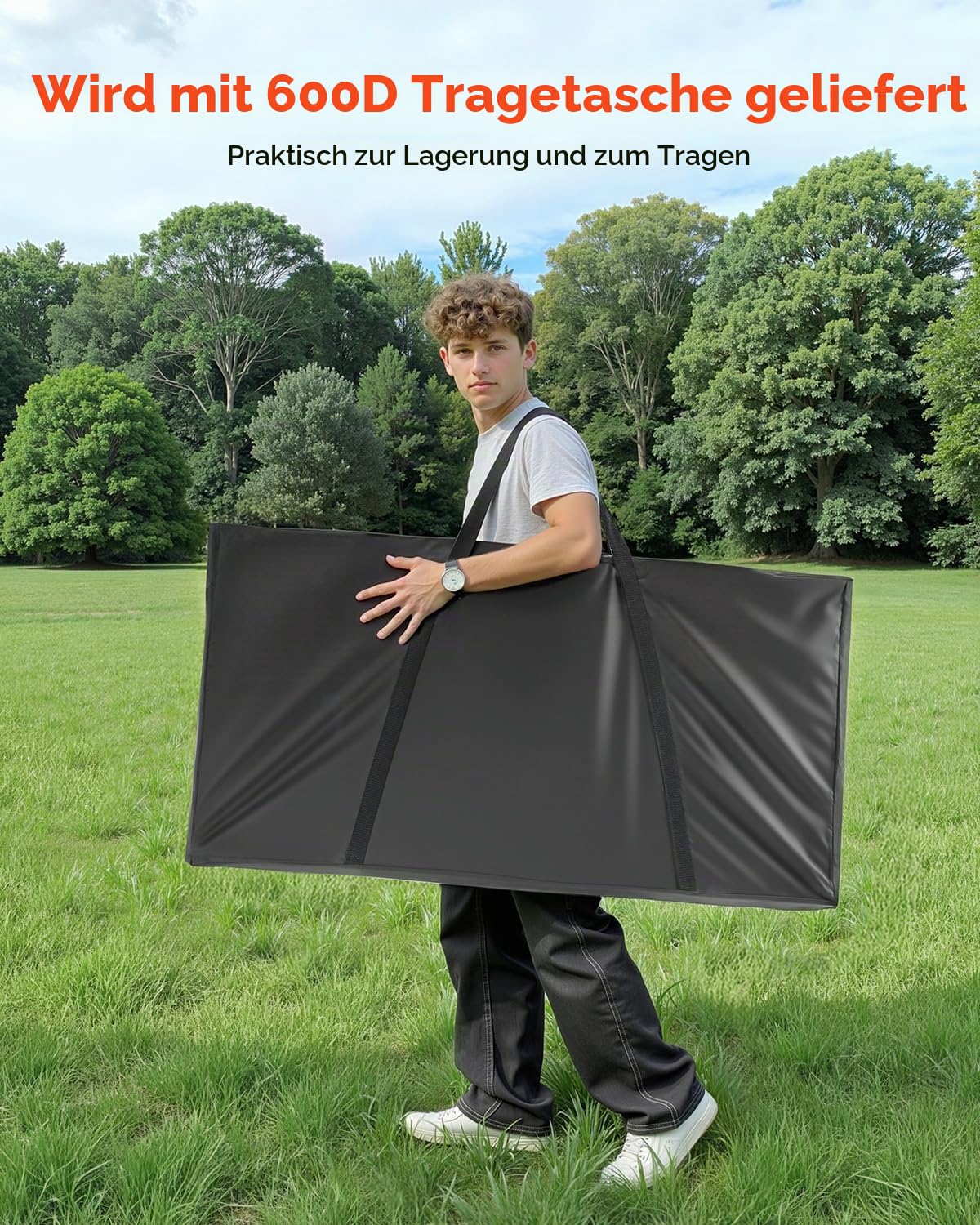 VEVOR Cornhole Spiel Set (1255 x 600 x 302 mm) Cornhole-Spielbretter, tragbares Wurfbrett aus Massivholz, Cornhole-Spiel für Erwachsene, inkl. 8 Sitzsäcken & Tragetasche, für Garten Hinterhof