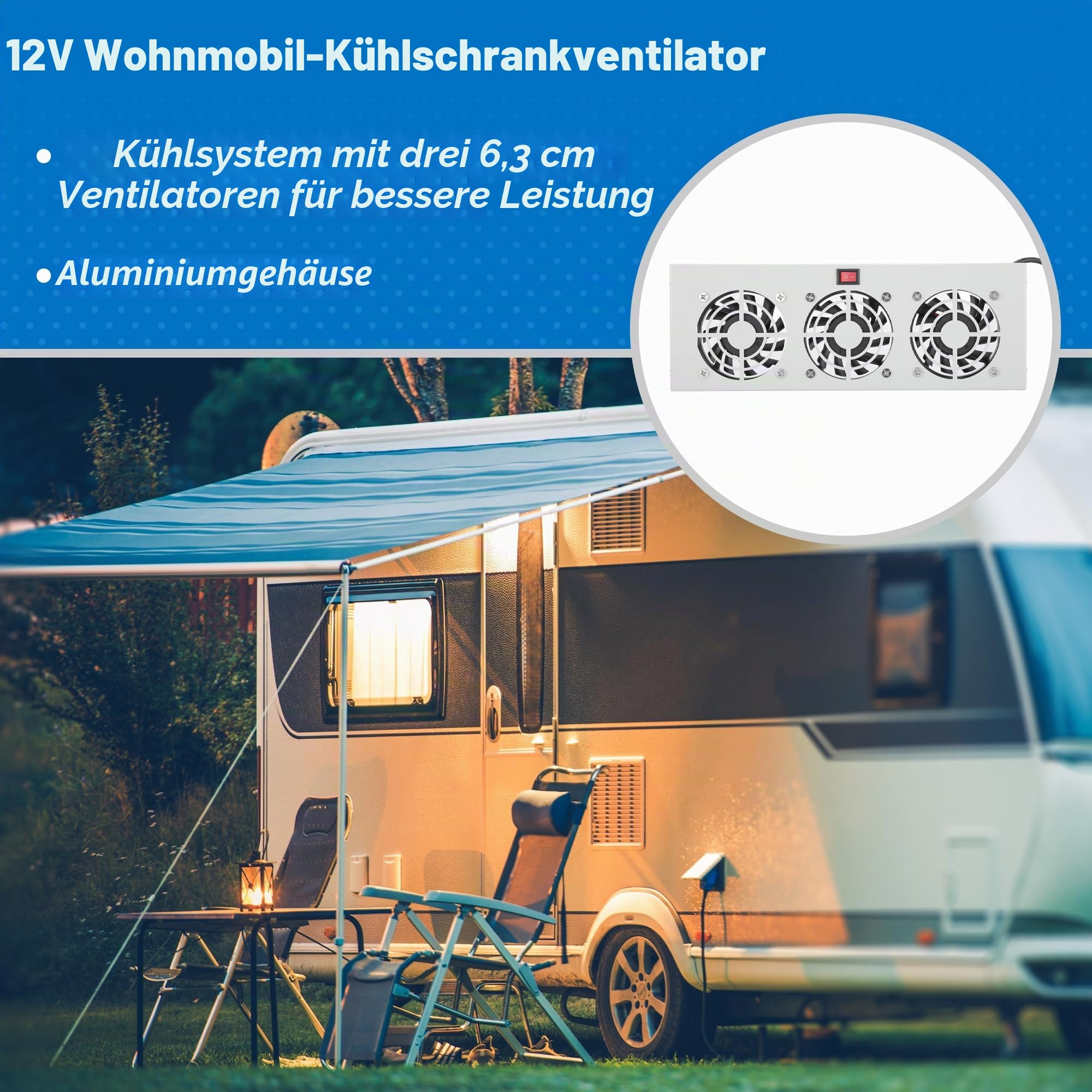 12V Kühlschrank Lüfter Für Wohnmobile 1PC Ultra Leise 4200U/Min