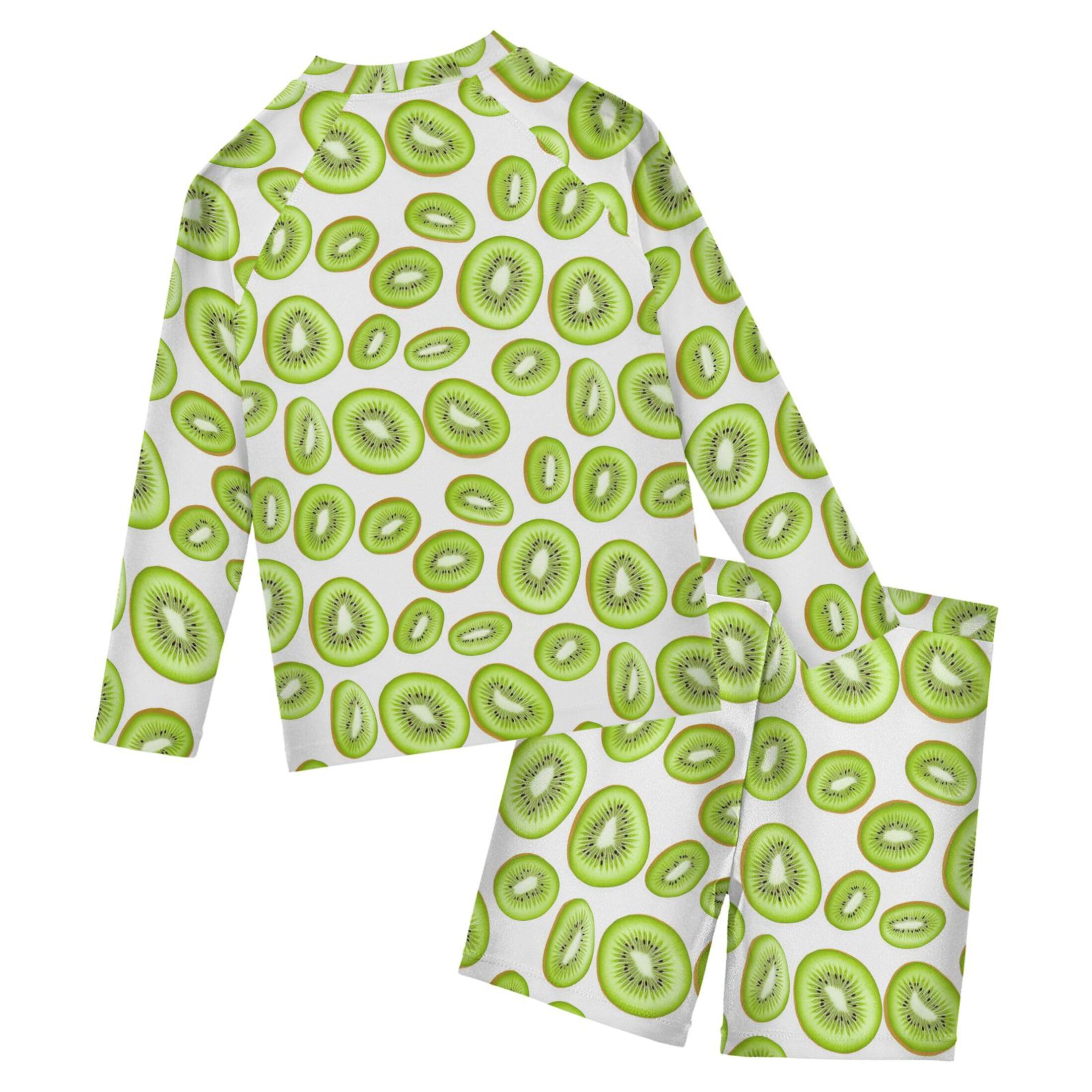 Kiwi Fruit Toddlers and Baby Boys' Swimsuit Trunk and Rashguard Set B0404731