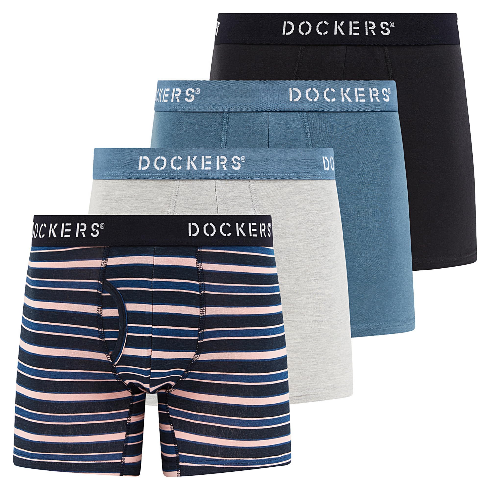 Mens Stretch Boxer Brief Underwear Stretch Cotton Underwear 4 Pack