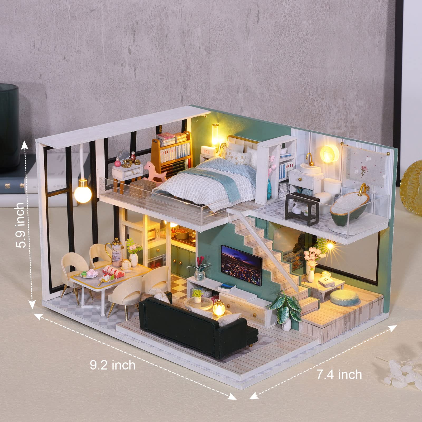 Amazon | GuDoQi DIY ミニチュア ドールハウス キット 1:24スケール