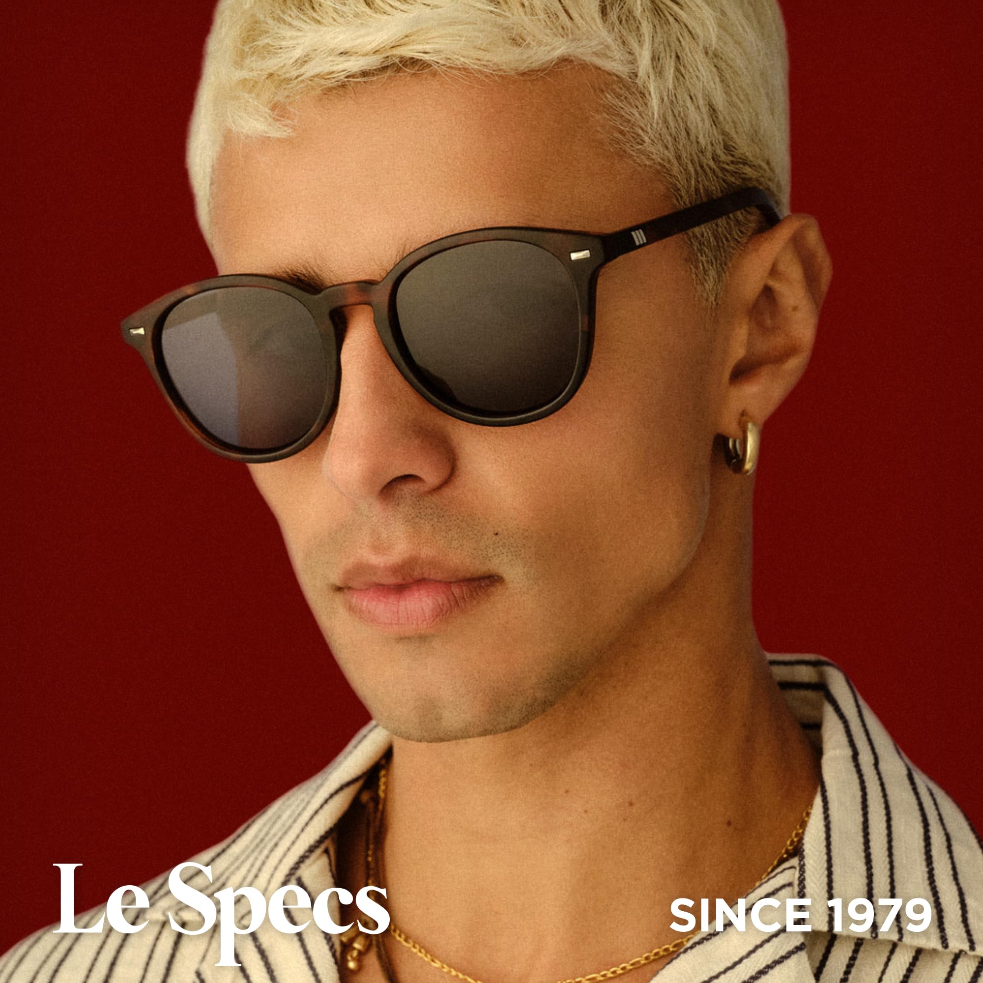 Le Specs. BANDWAGON - Sonnenbrille für Damen und Herren Runde Rahmenform mit UV-Schutz