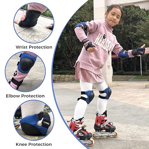 Miniatura 3 de BOSONER - Rodilleras y coderas protecciones para patines de ruedas, ciclismo, BMX, bicicleta, patinaje en línea, scooter, deportes de equitación.
