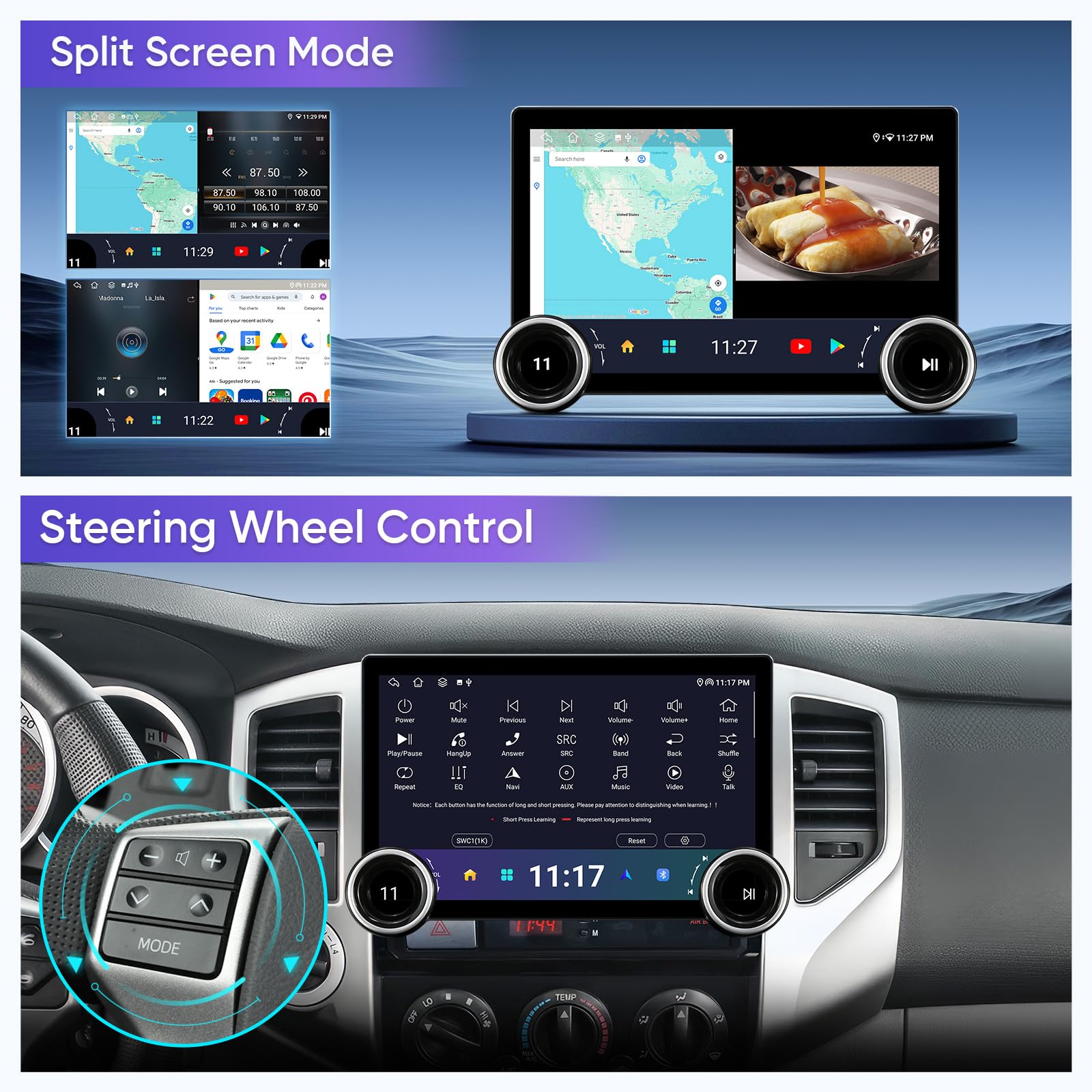 Snapklik.com : 11.5 Inch Car Stereo Dash Kit Replacement For Toyota ...