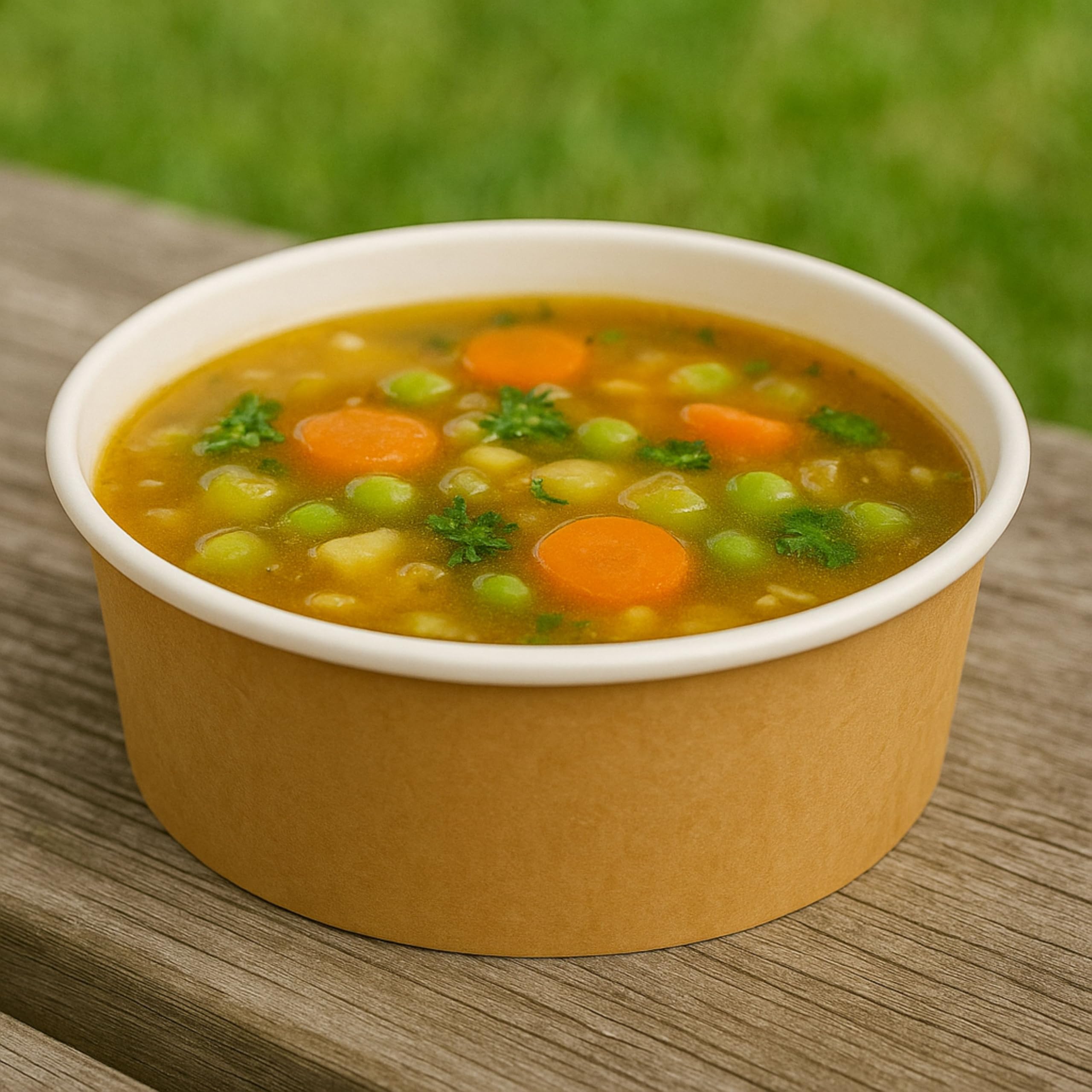 Bowl Poke 100 Pezzi con Coperchi 1L Cartoncino Kraft Alimentare Resistenti a Cibi Umidi e Unti