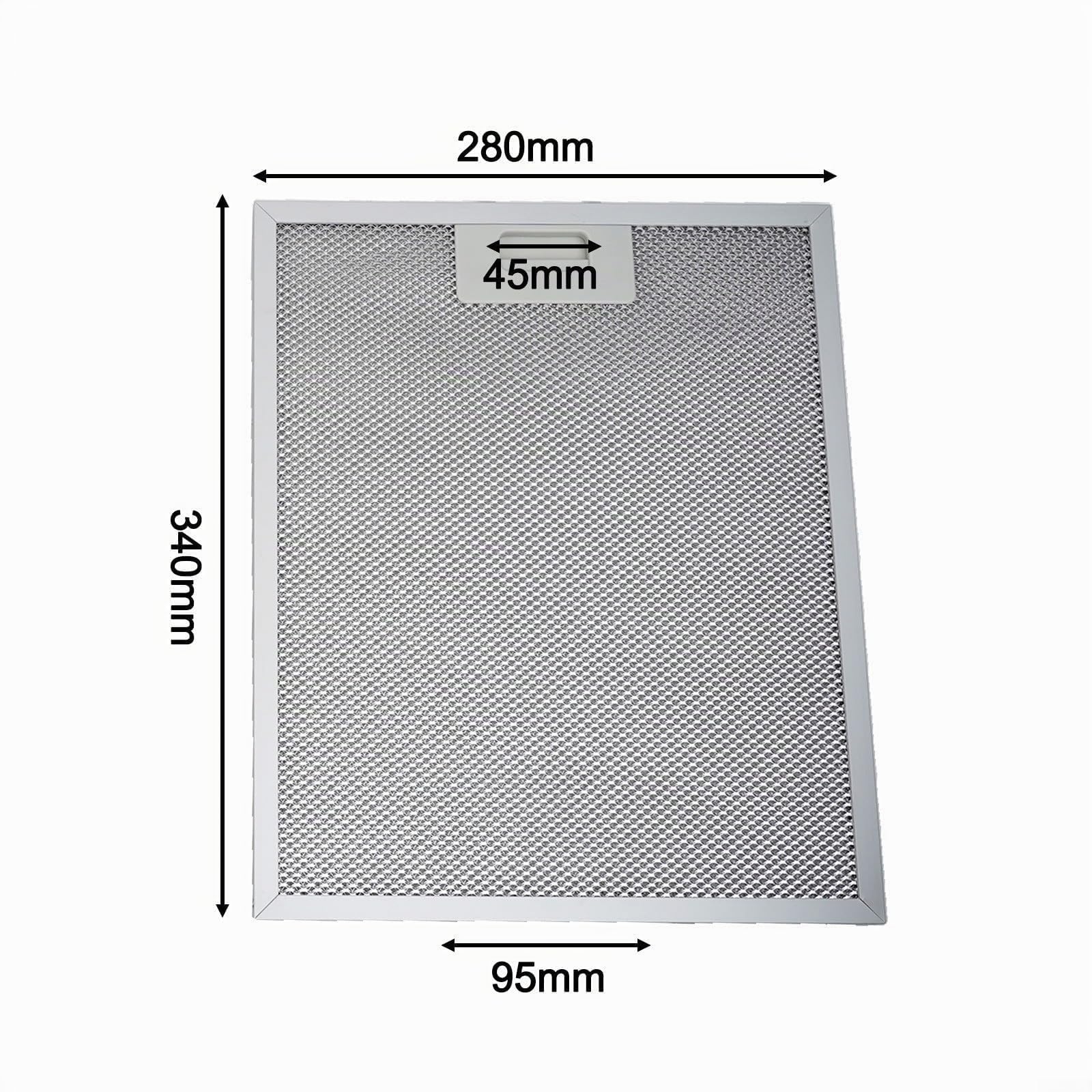 3 filtros de aluminio para campana extractora, 34 x 28 cm, filtro de ventilación de campana extractora de 5 capas para extractor, ventilador, campana extractora, cubierta de malla, filtro