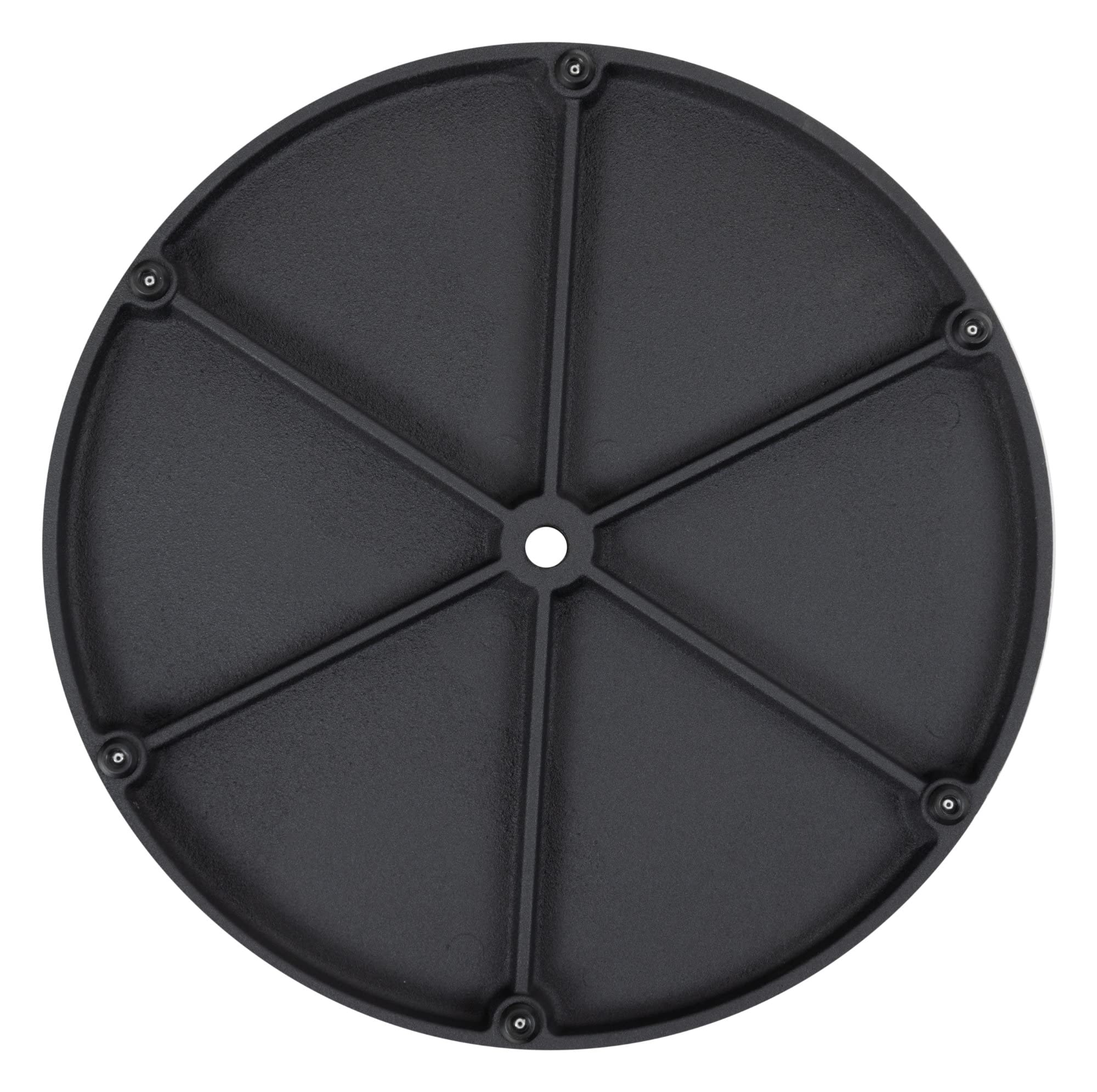 Pronomic SLS-4420 BK Plato para Barra de Separación 2x Set, Con rosca M20 | Bases redondas pesadas para tubos de separación de altavoces, De hierro fundido, Diámetro: 44 cm, Peso: 9, Color: Negro