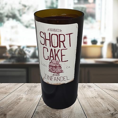2015 Miller Family Wine Company Zinfandel Nanna's Short Cake Wine Bottle Candle - Repurposed Original Label Decor - Sweet Delights in Every Glow