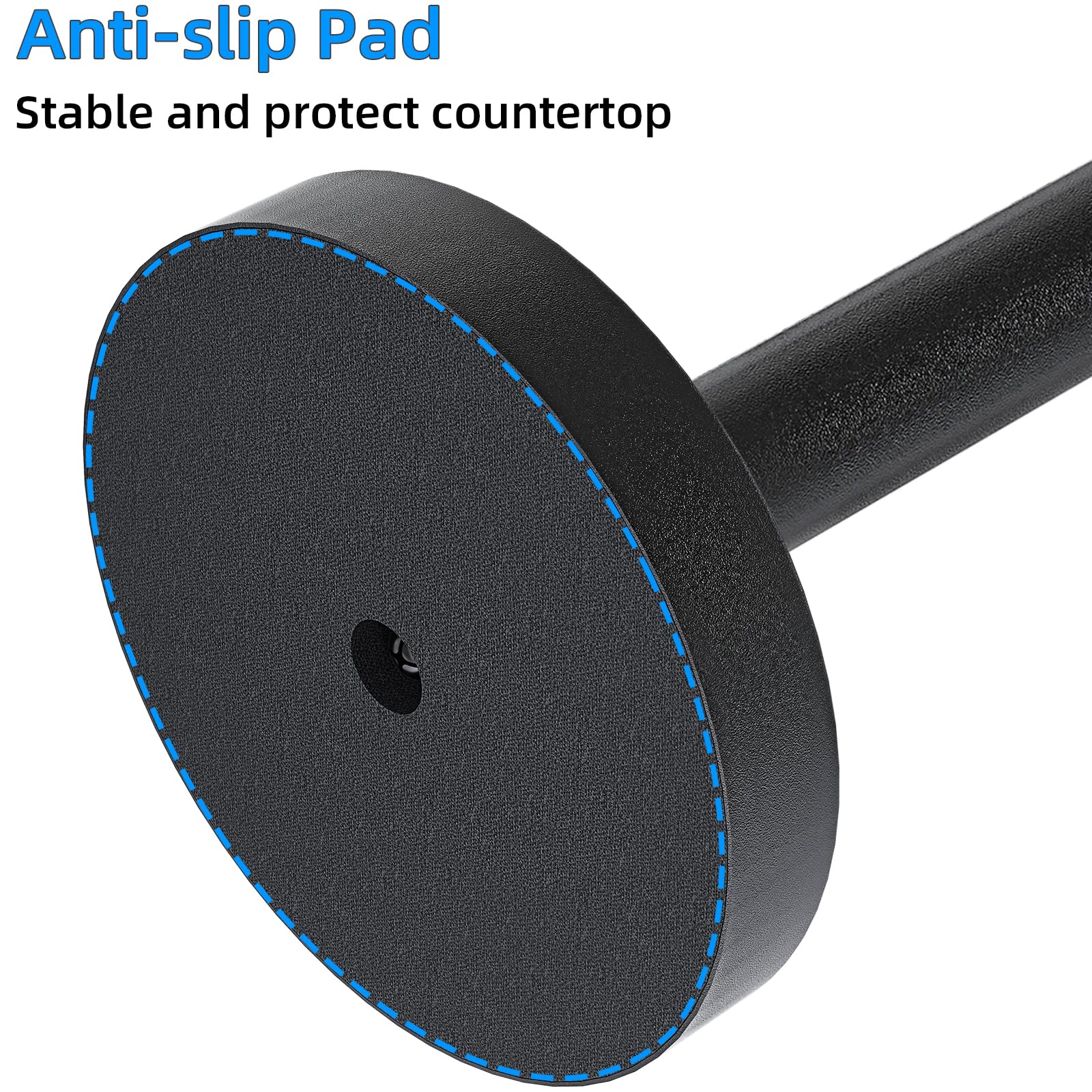 Heavy Duty Toilet Paper Holder Stand, Stable Weighted Base Toilet Paper Holder Free Standing, Stainless Steel Bathroom Free Standing Toilet Paper Roll Holder, Matte Black Tissue Rack — Amazon image 7