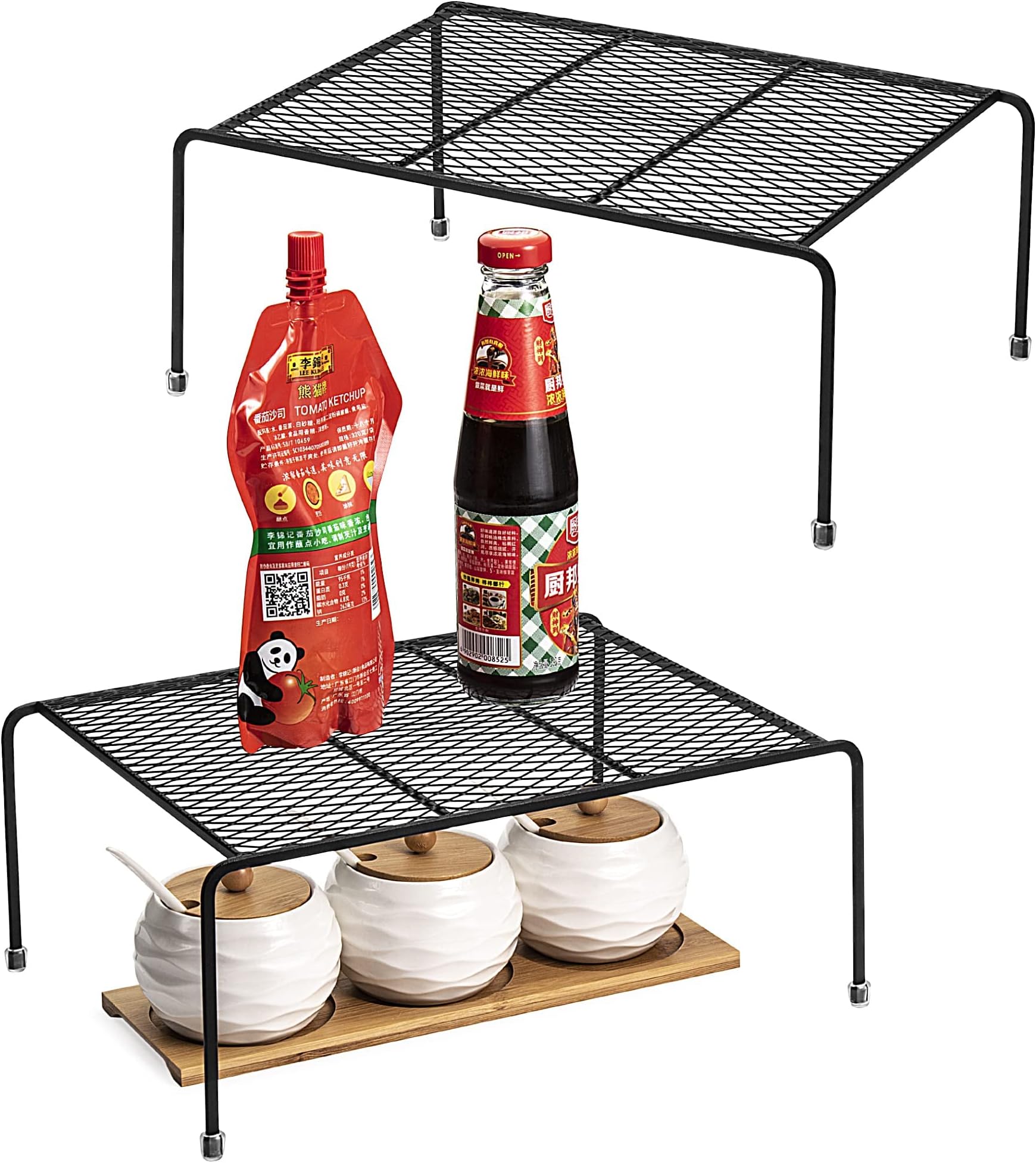 simplywire Kitchen Cupboard Organiser Storage Shelf White Amazon.co.uk Home & Kitchen