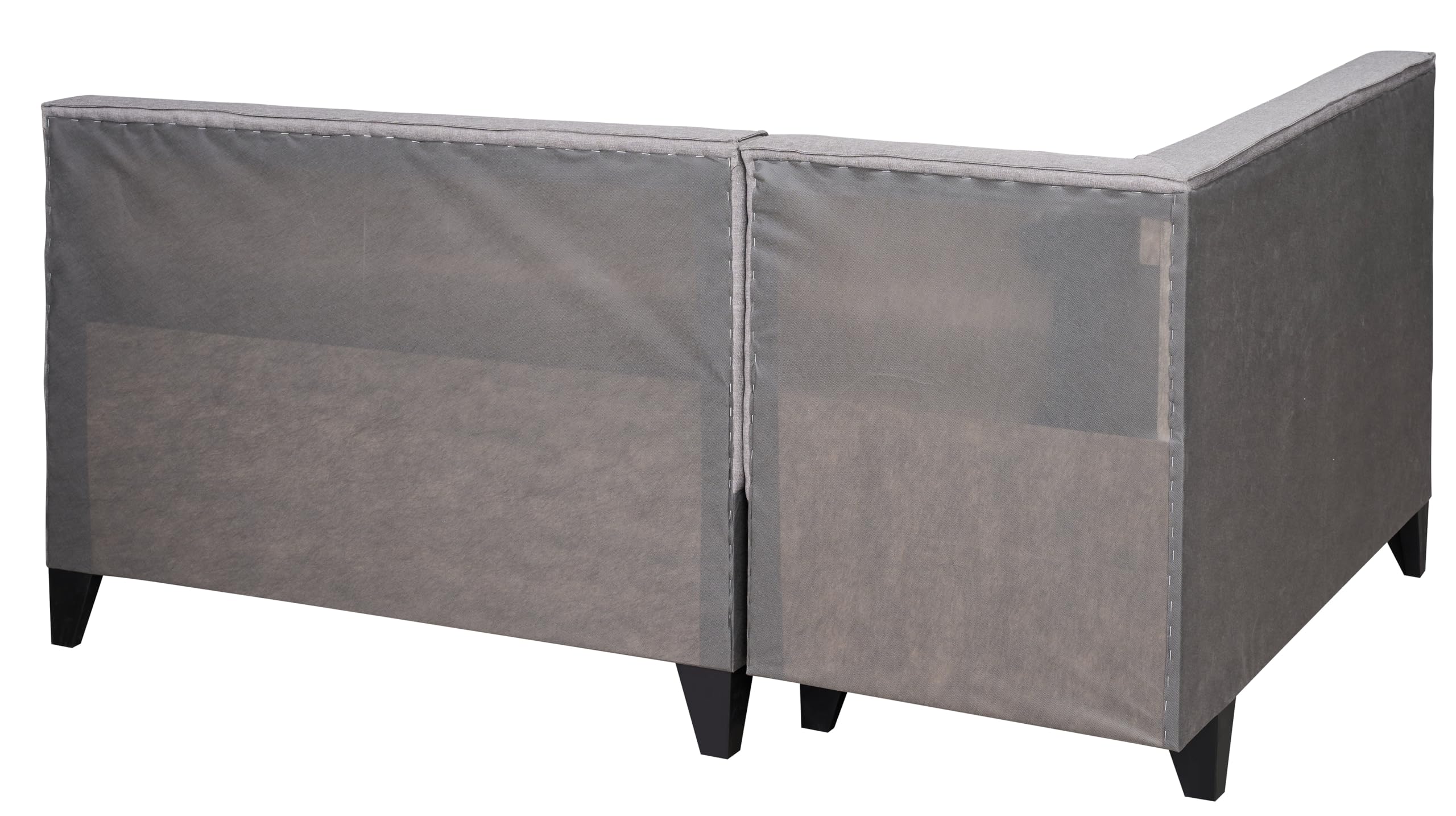 Rodnik Eckbank Look in grau, Sitzbank, Polsterbank mit Stauraum, Truhenbank 167x120 cm (kurzer Schenkel Links)