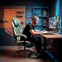 Vista 7 de Misolant Gaming Chair, Fabric Gamer Chair with footrest for Adults, High Back Ergonomic Computer Game Chair with Adjustable Headrest and Massage