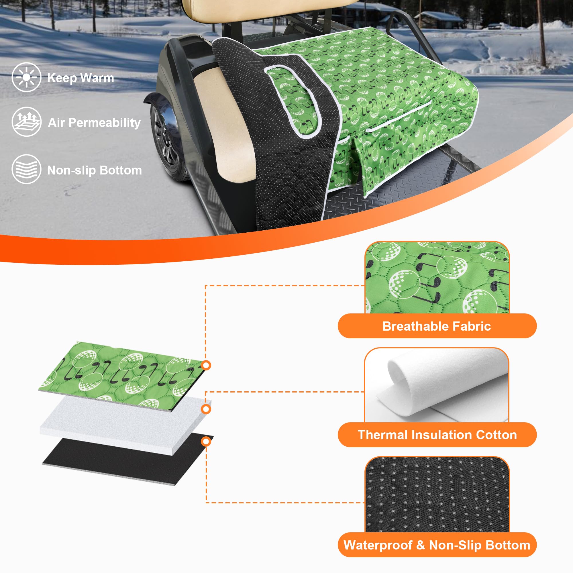 Amazon.co.jp: ゴルフカートシートカバー ユニバーサルゴルフ