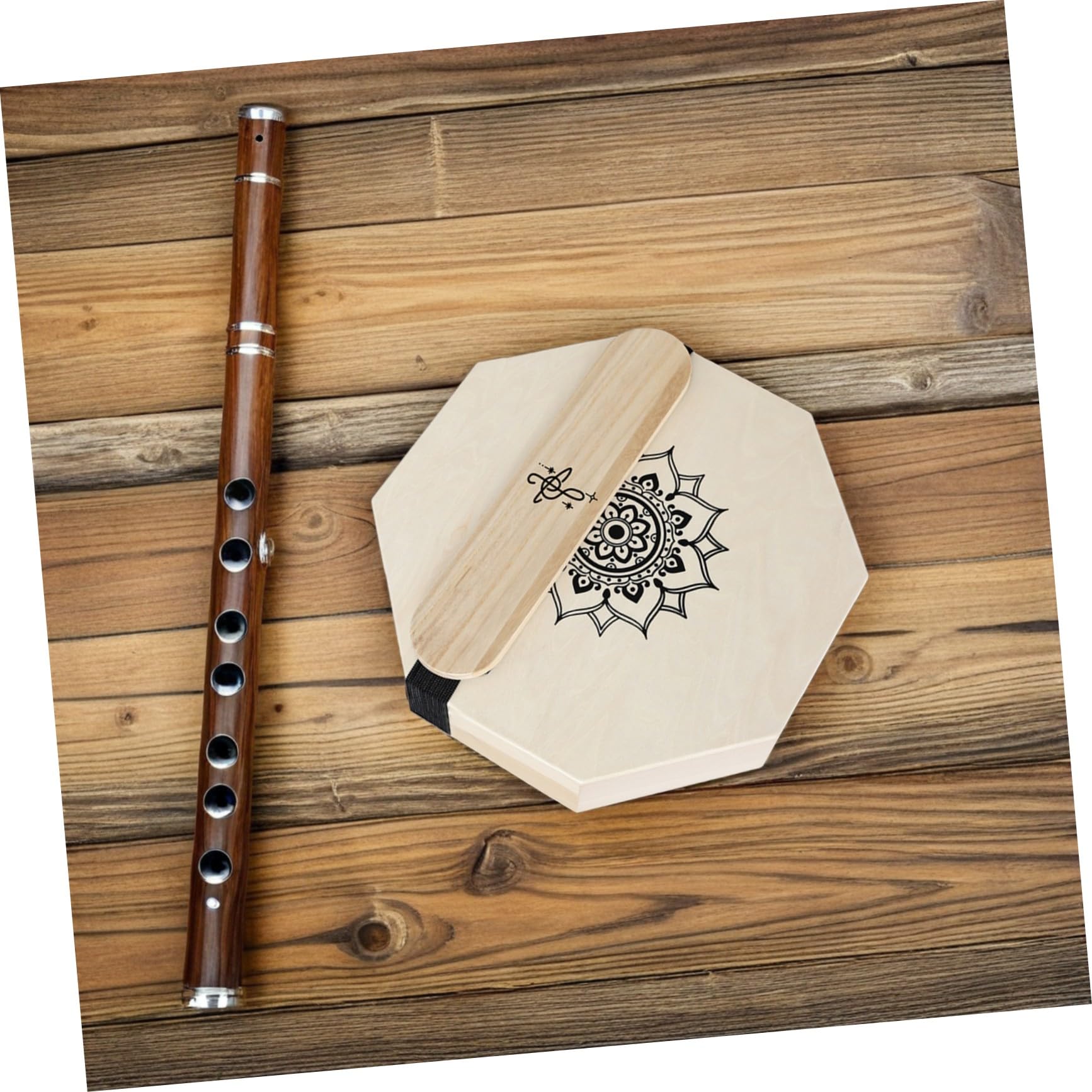 Kisangel Cajón de Viaje Octagonal de Madera Ligero y Versátil para Adultos y Principiantes en Interiores y Exteriores