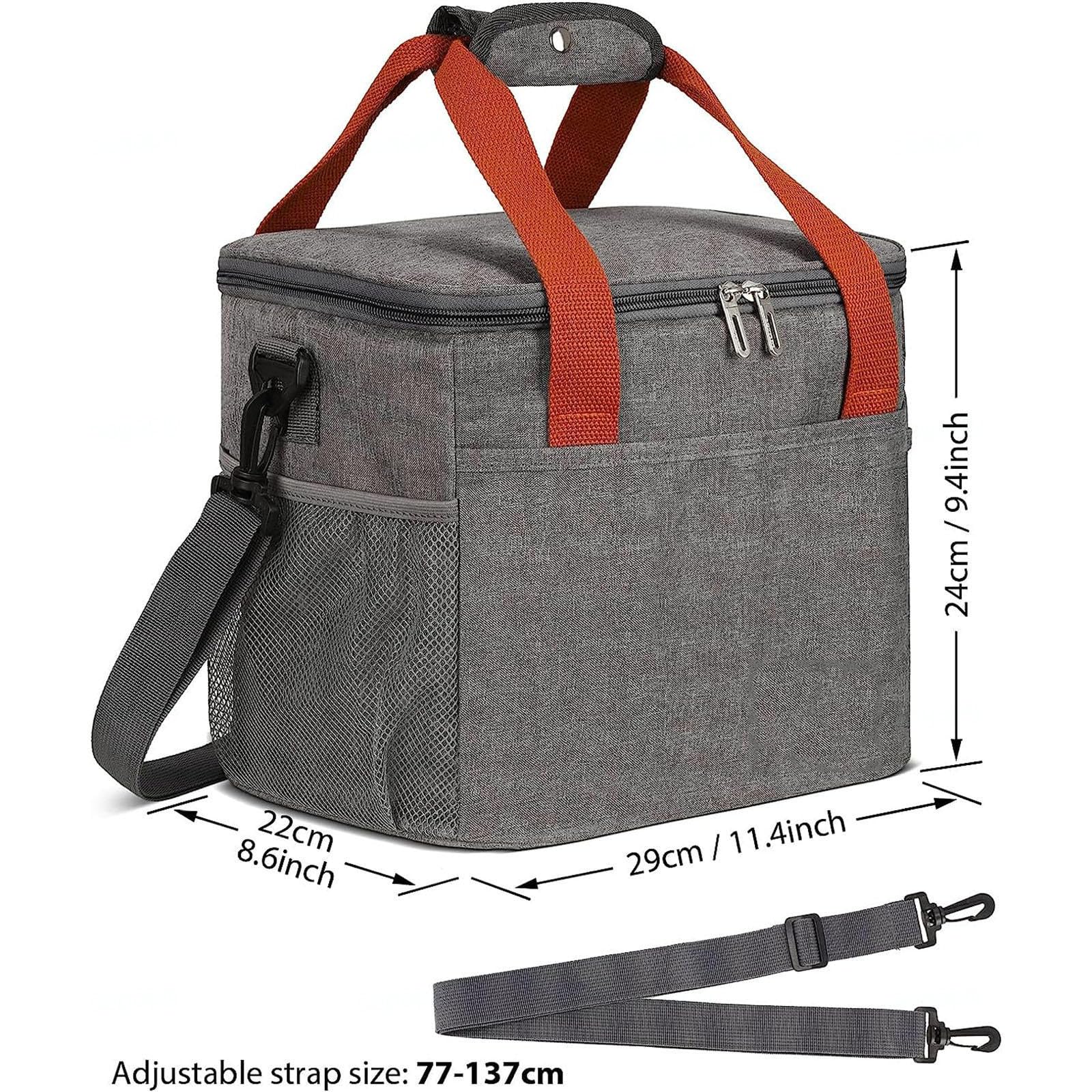 Glacière Souple 15 L avec bandoulière, étanche et réutilisable pour Homme et Femme, Parfaite pour Le Travail, l'extérieur, Le Camping et Les Voyages.