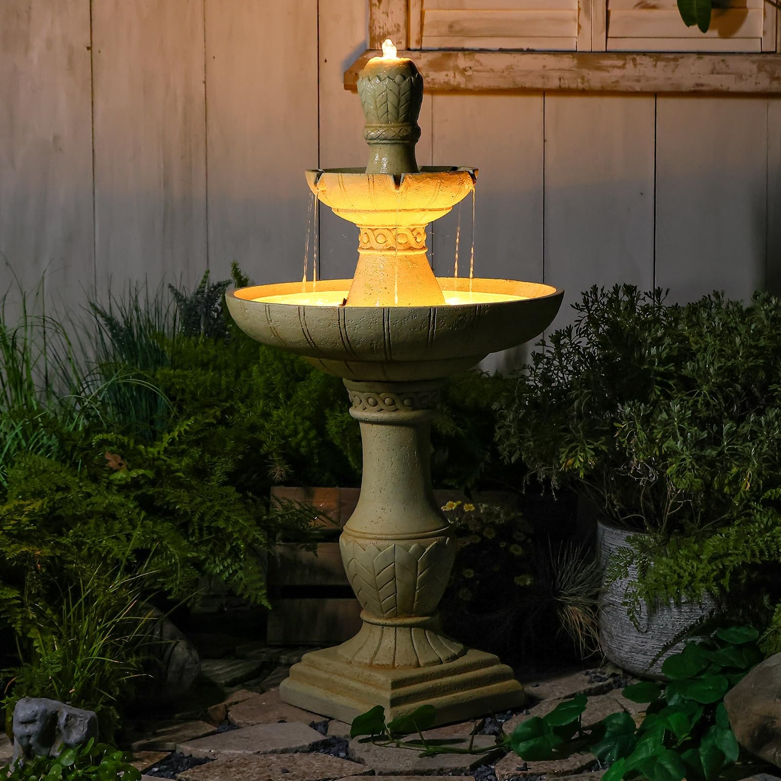 Sunlinua 3-Tier Italian Resin Fountain