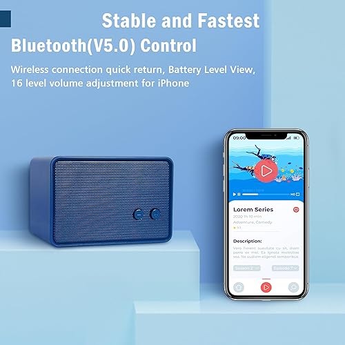 Miniatura 2 de Altavoz Bluetooth, altavoz inalámbrico portátil pequeño con sonido HD de 5 W, Bluetooth V5.0, tiempo de reproducción de 12 horas de duración,