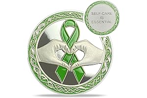 Mental Health Awareness Month Gifts: Green Ribbon Love Coins