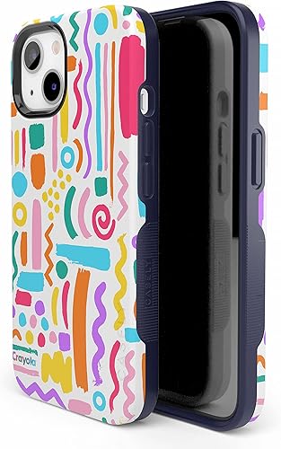 Vista 926 de Casely Funda para iPhone 13 Compatible con MagSafe Color Splash de medianoche Funda retro abstracta Color de medianoche Splash Abstracto