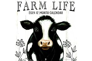 Farm Life - 2024 12-Month Wall Calendar: For Cow Lovers and Barn Beauties