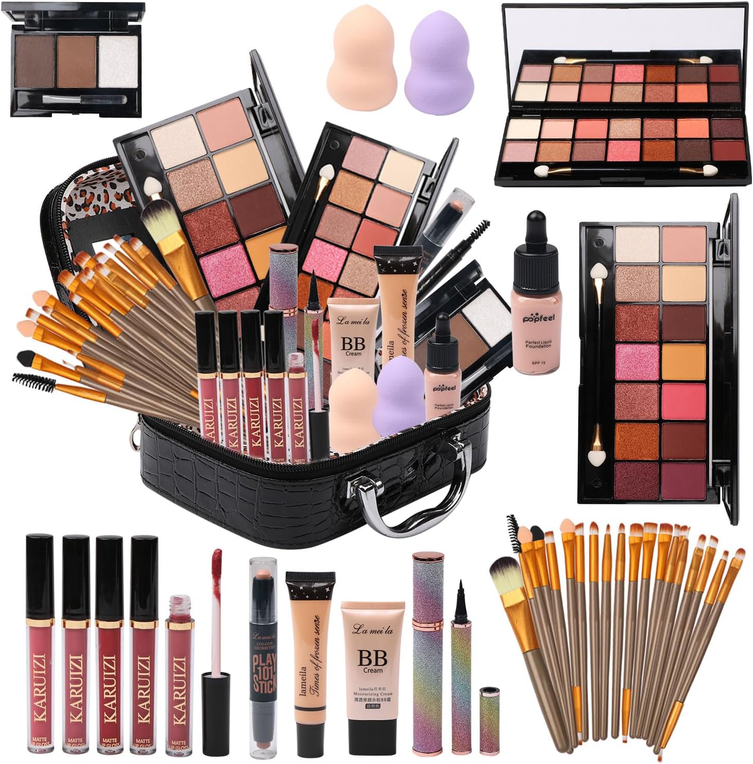 All in One Makeup Kit - 2X14 Eyeshadow Palette