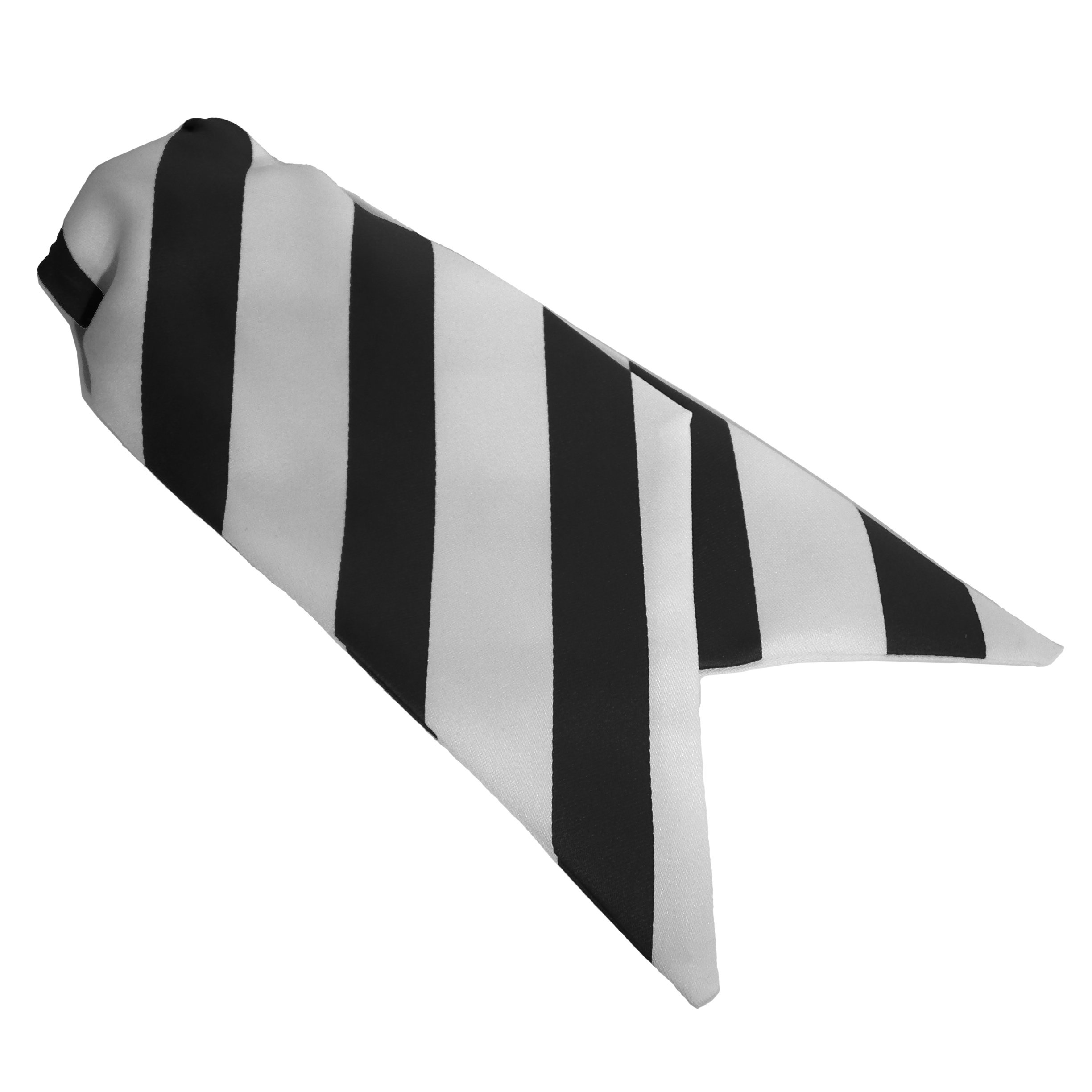 Great British Tie Club Ladies Clip On Striped Cravats - 4 colours (Black & White)