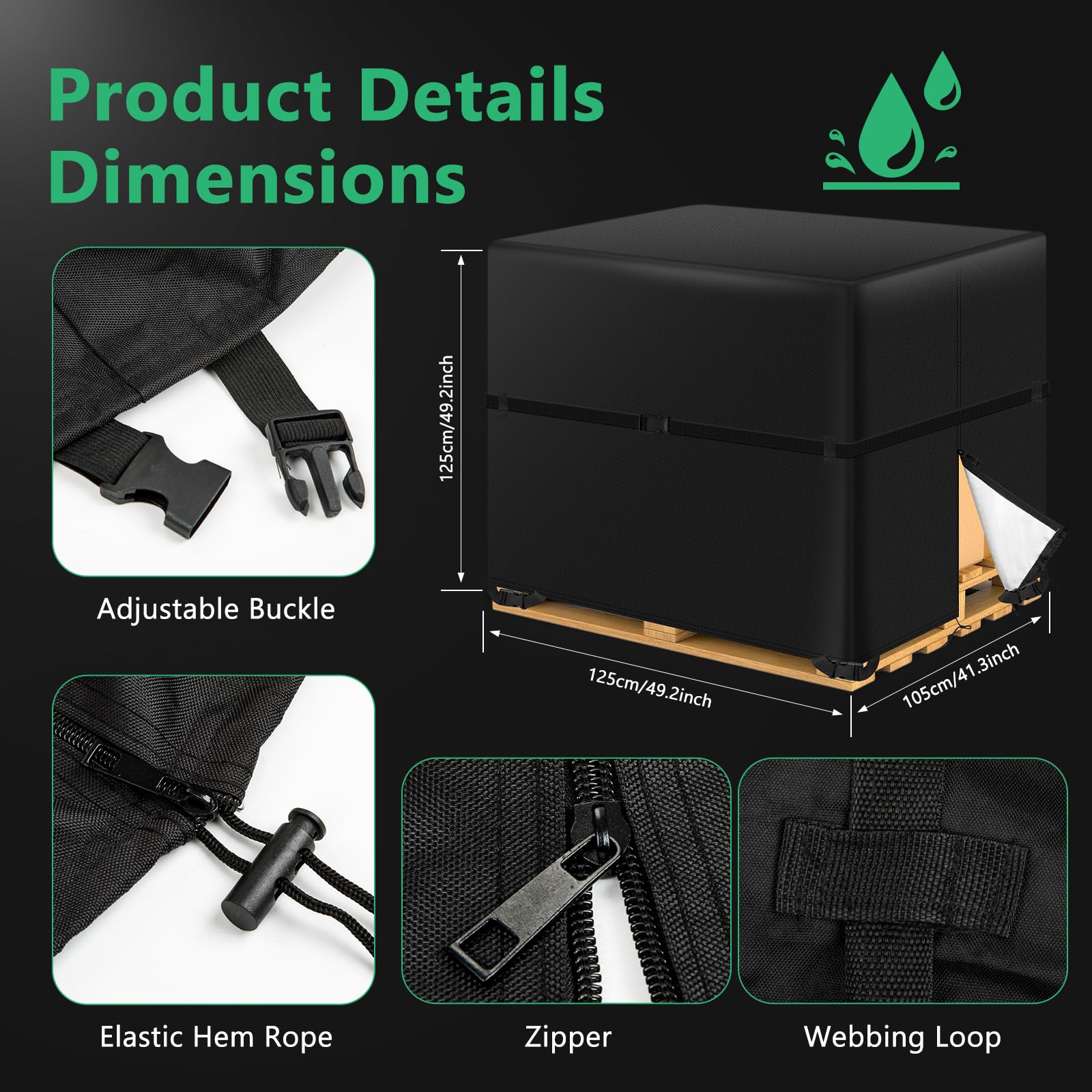 Heavy Duty Pallet Covers - Waterproof & Rip-Proof -3