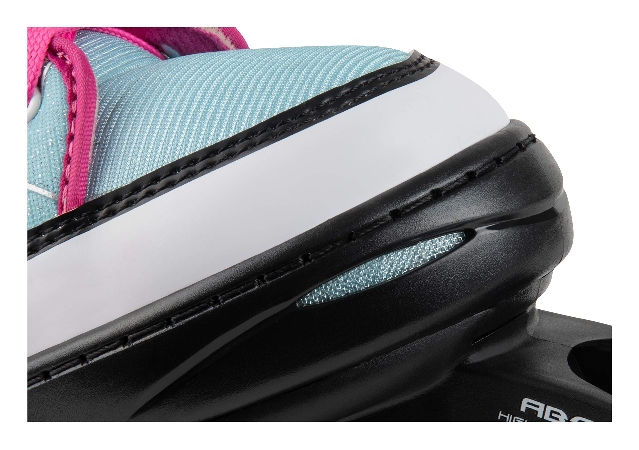 HUDORA Patins à Roues Alignées Basic – Bleu/menthe, Ajustables Sur 4 Tailles (30-33 Ou 34-37), Roulements ABEC 5, Roues PU 82A, Botte Nylon, Poids Max 60 Kg