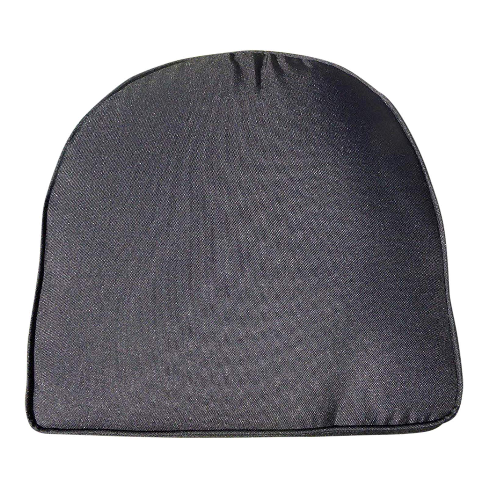 Uk Gardens Black Garden Furniture Chair Cushion Seat Pad Round